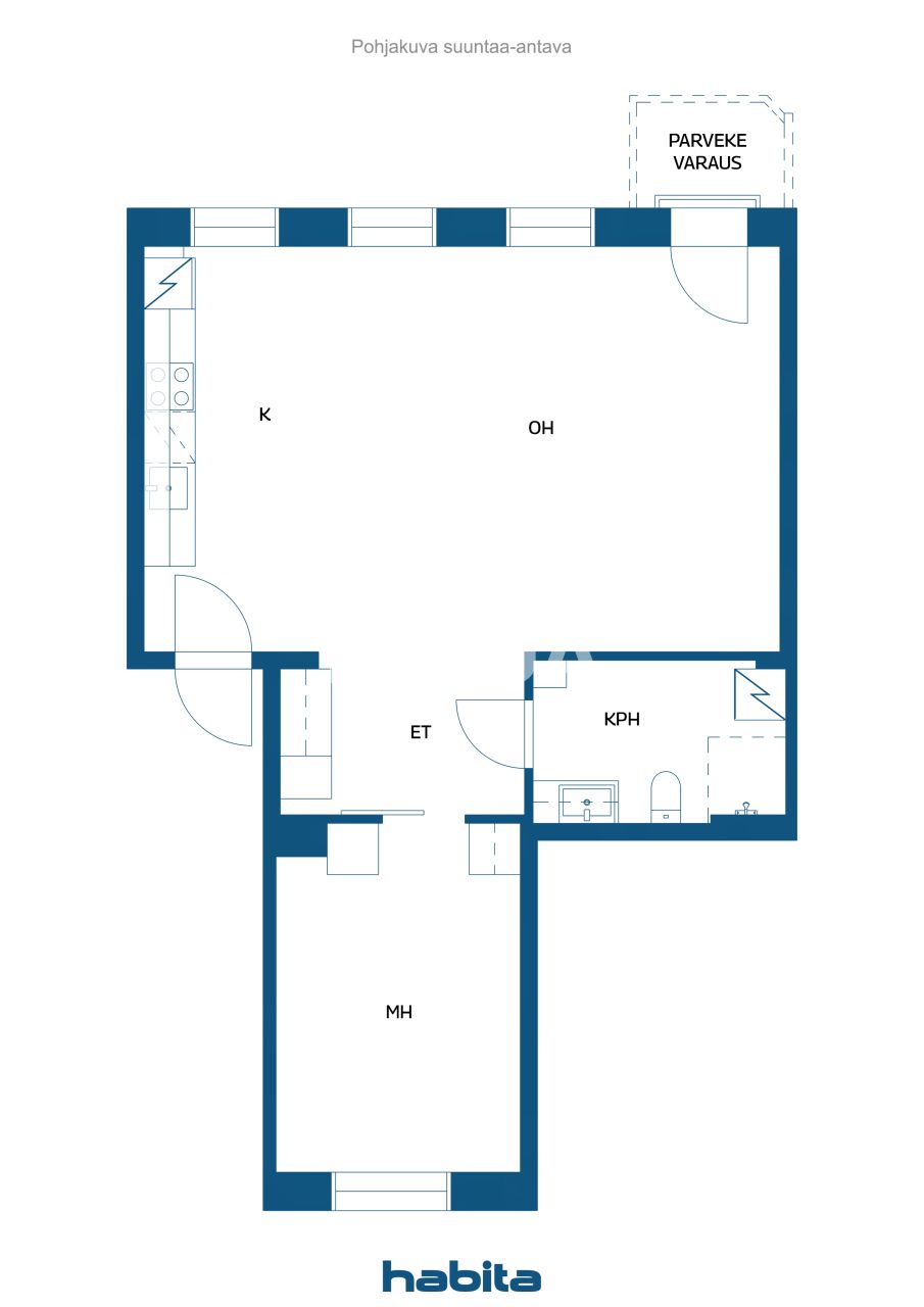 1 bedroom apartment 58 m² Garnison, Finland