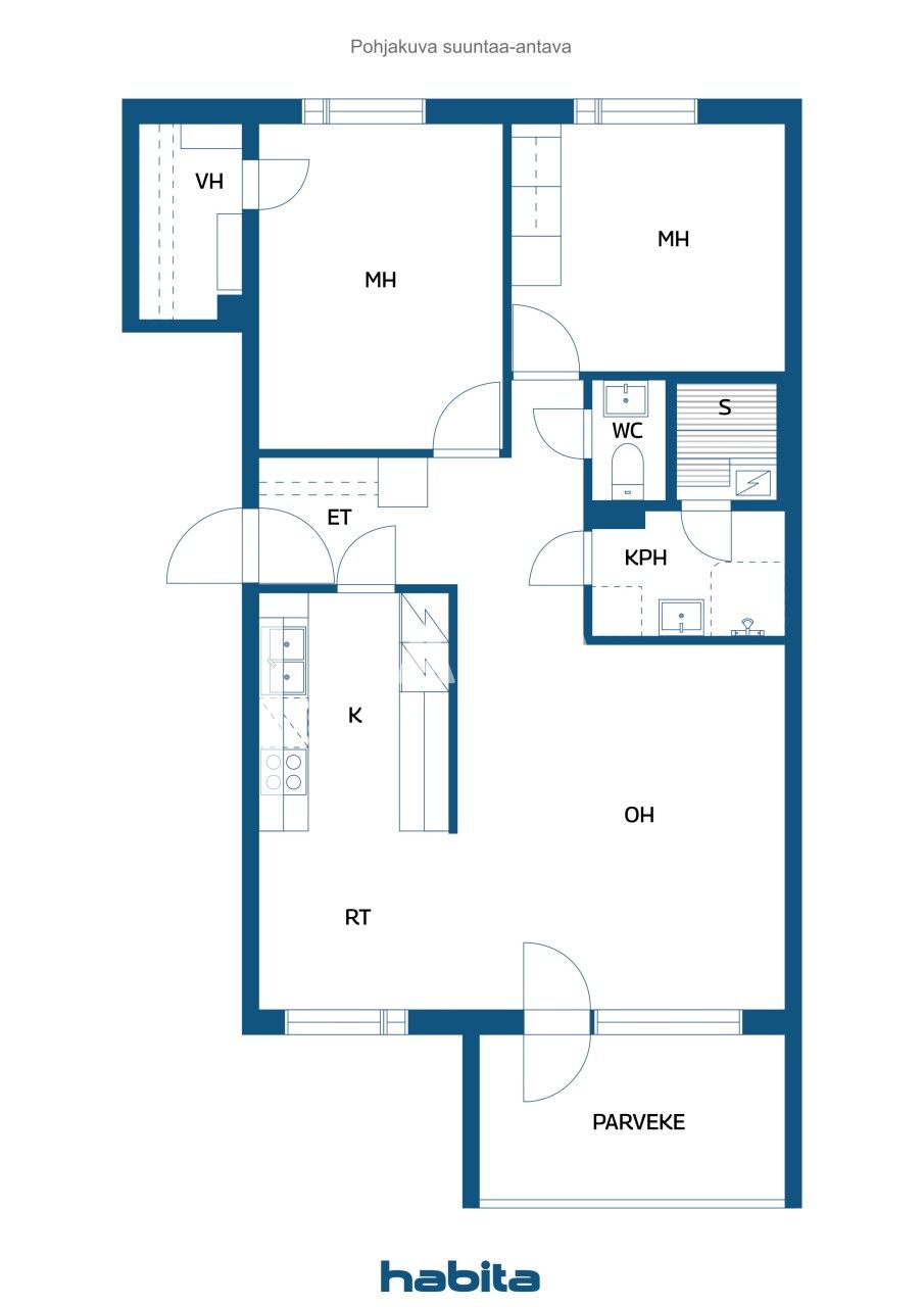 Квартира 3 комнаты 73 м² Porvoo sub region, Финляндия