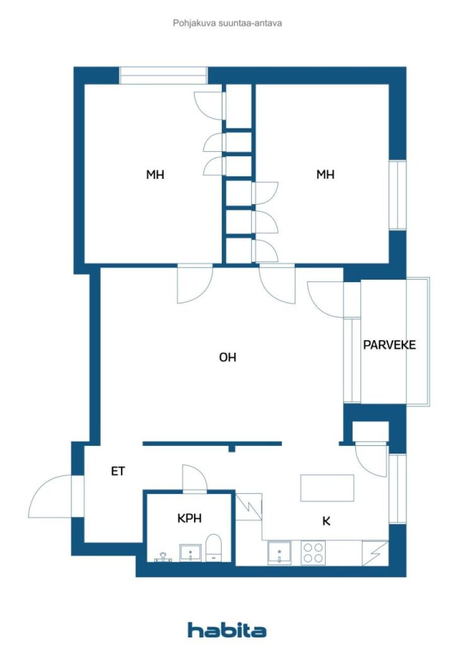 2 bedroom apartment 69 m² Kotka-Hamina sub-region, Finland
