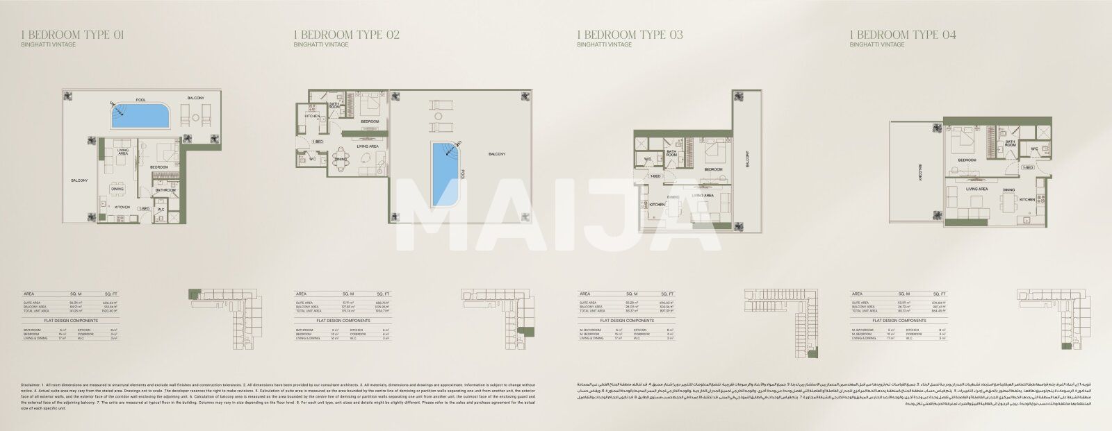 Appartement 1 chambre 30 m² Doubaï, Émirats arabes unis