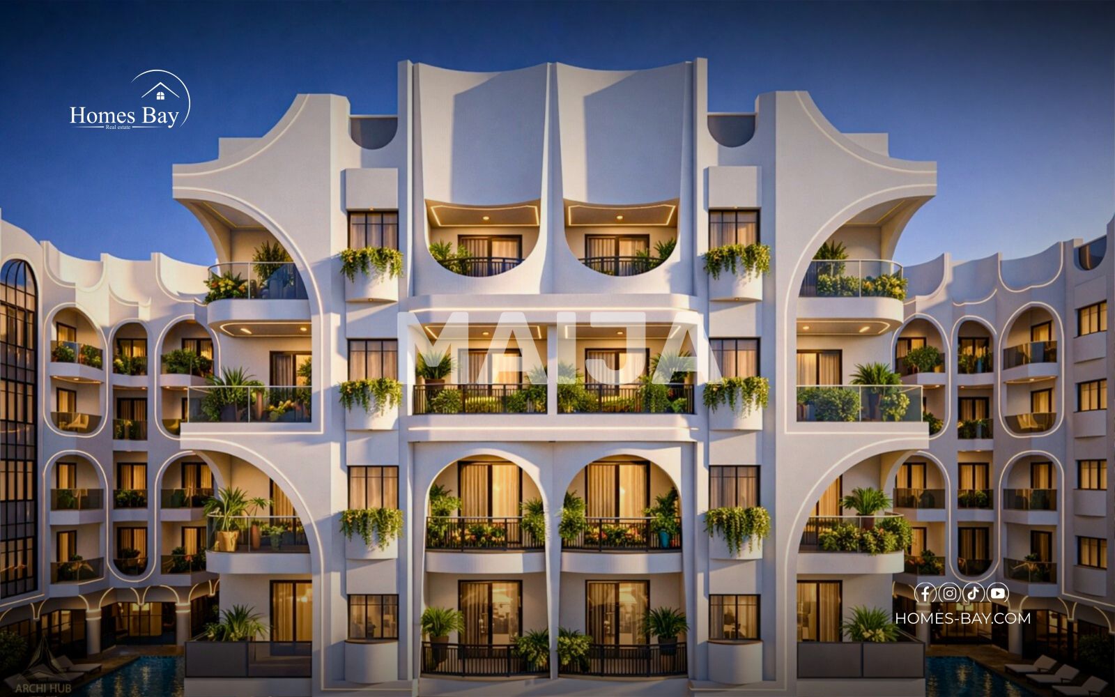 2 bedroom house 87 m² Al Hadaba, Egypt