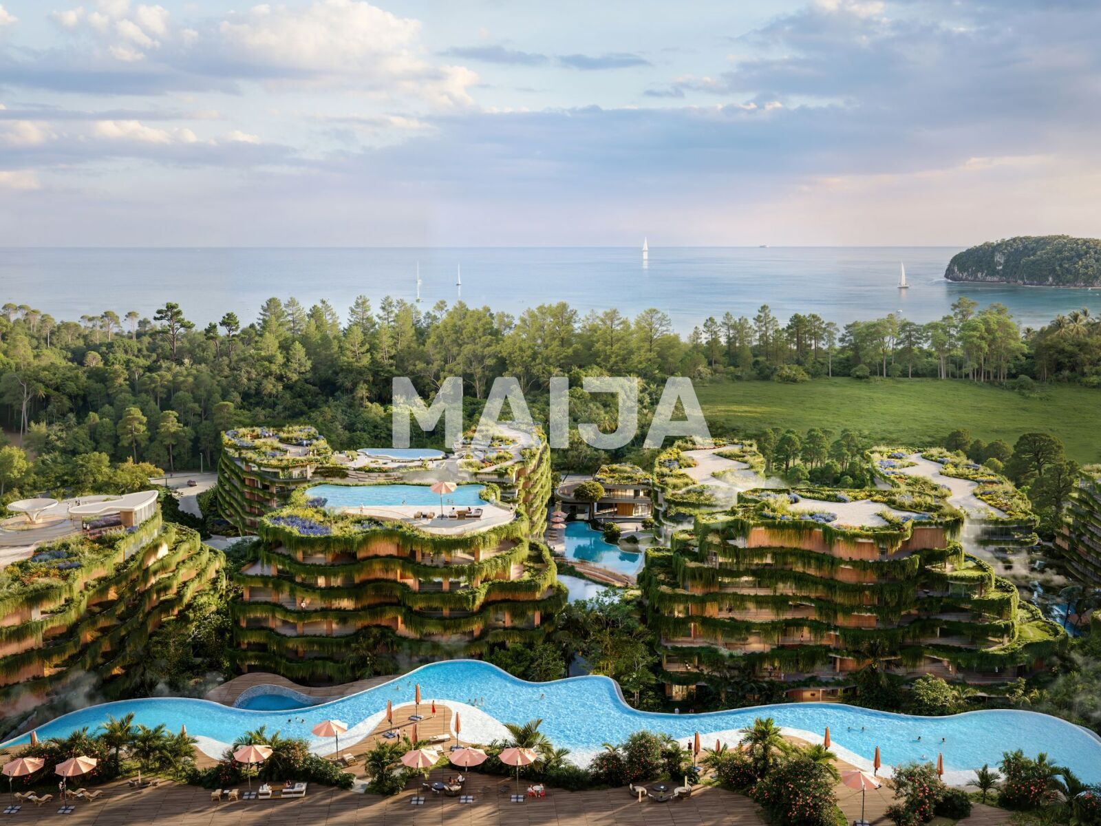 Mieszkanie 2 pokoi 100 m² Choeng Thale, Tajlandia