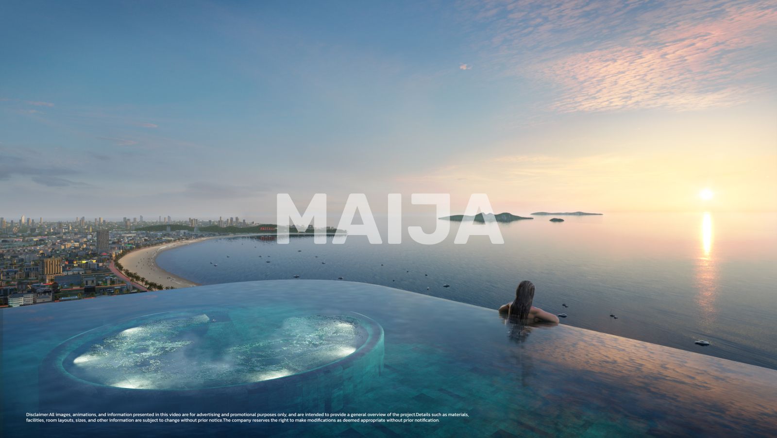 1 bedroom apartment 34 m² Na Kluea, Thailand