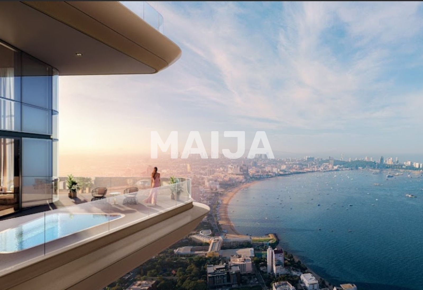 1 bedroom apartment 34 m² Na Kluea, Thailand