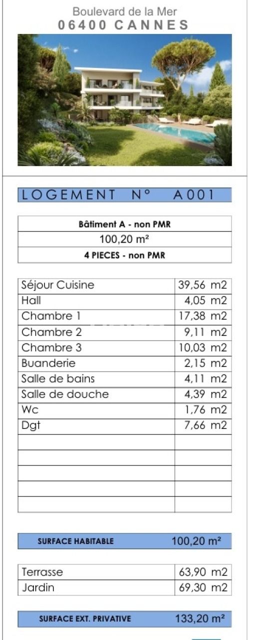 Appartement 4 chambres 100 m², France